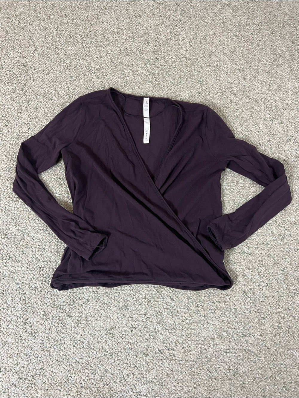 lululemon athletica Deep Plum Long Sleeve Wrap Top